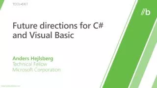 Future directions for C# and Visual Basic