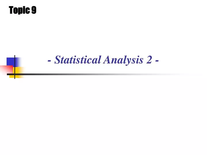 statistical analysis 2