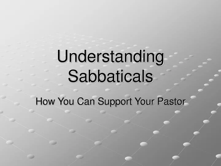 understanding sabbaticals