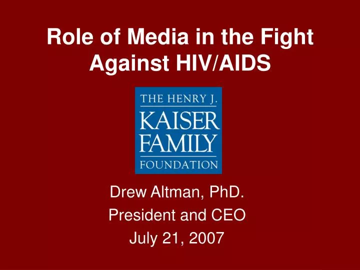 role of media in the fight against hiv aids