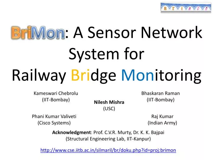 bri mon a sensor network system for railway bri dge mon itoring