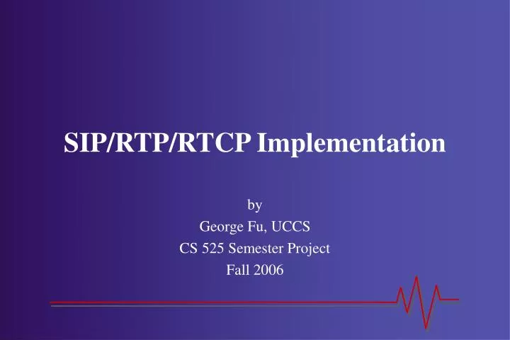 sip rtp rtcp implementation