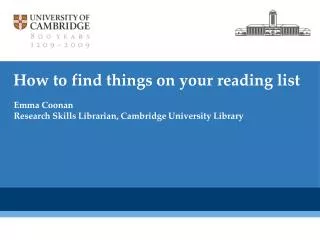 How to find things on your reading list