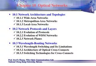 Chapter 10 Optical Networks