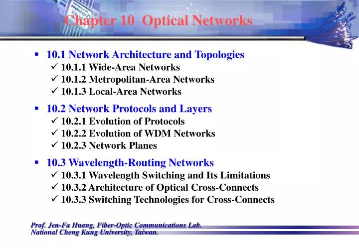 chapter 10 optical networks