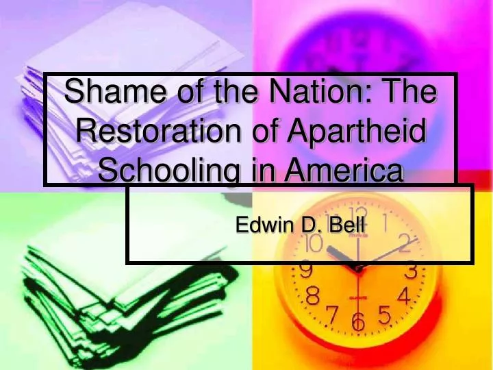 shame of the nation the restoration of apartheid schooling in america