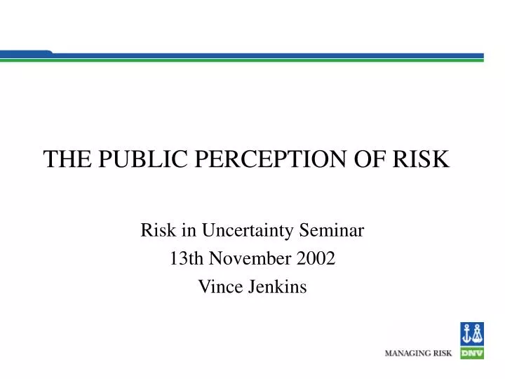 the public perception of risk