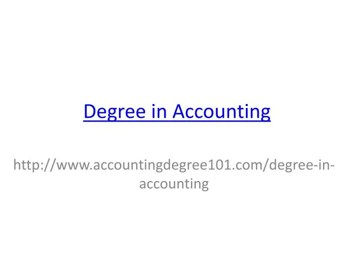 degree in accounting
