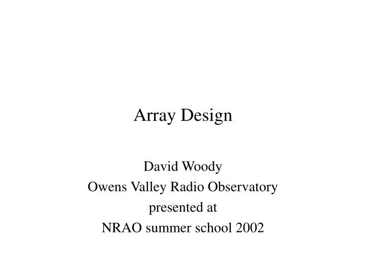 array design