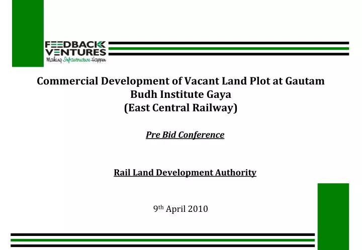 commercial development of vacant land plot at gautam budh institute gaya east central railway