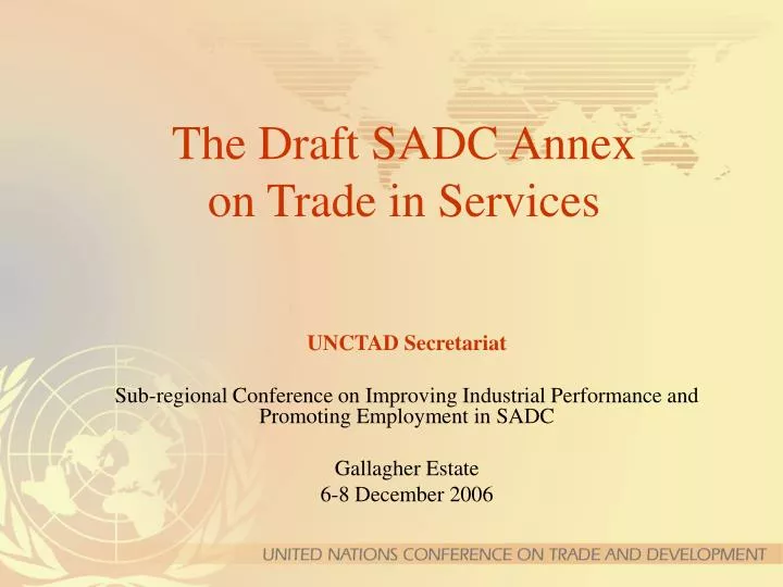 the draft sadc annex on trade in services