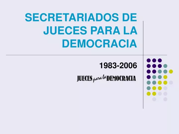 secretariados de jueces para la democracia