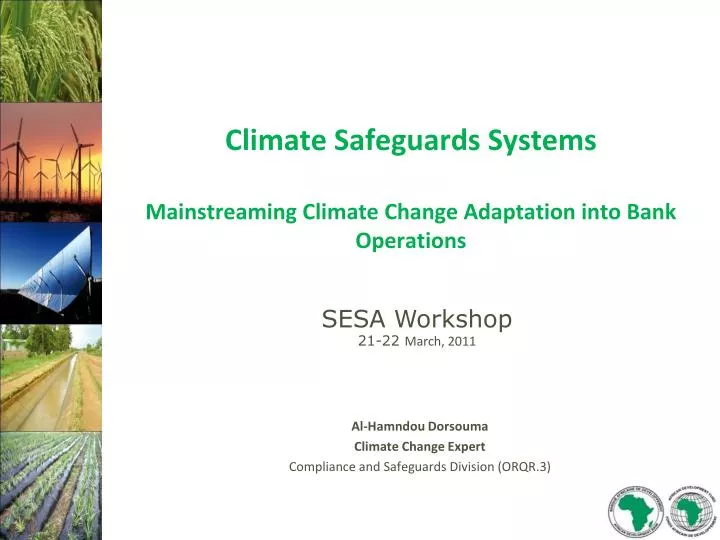 climate safeguards systems mainstreaming climate change adaptation into bank operations