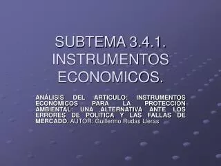 SUBTEMA 3.4.1. INSTRUMENTOS ECONOMICOS.