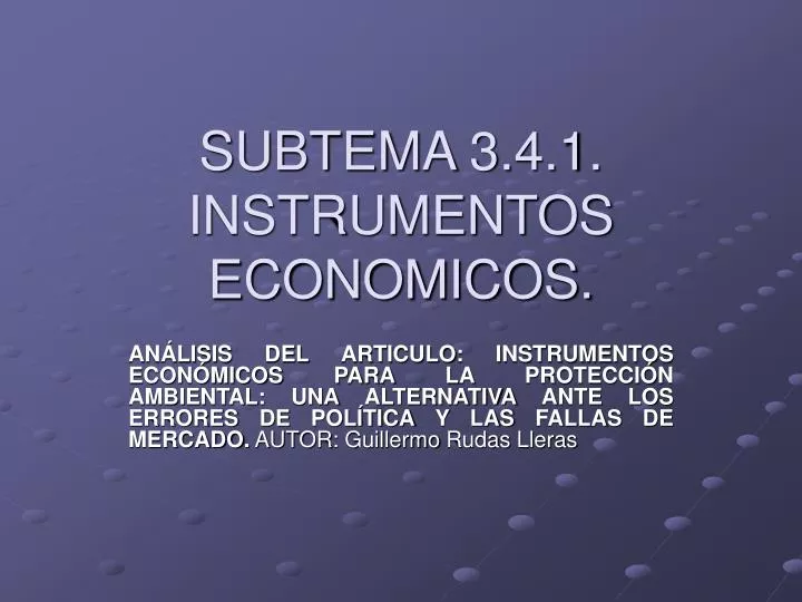 subtema 3 4 1 instrumentos economicos