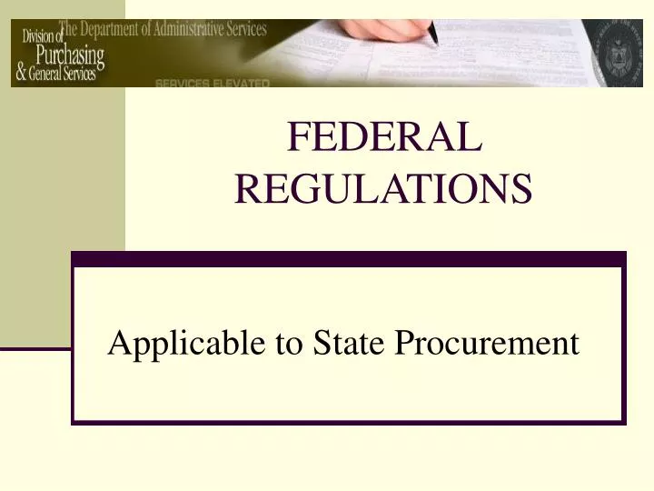 federal regulations