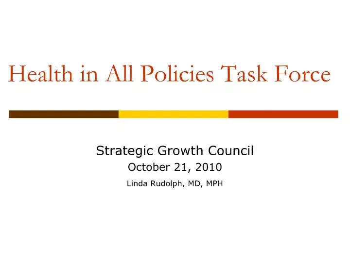 health in all policies task force