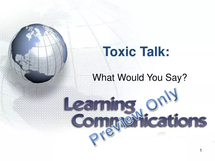 toxic talk