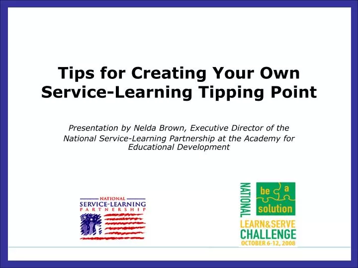tips for creating your own service learning tipping point