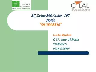 3c lotus 300 residential project sector 107 noida@9910008816