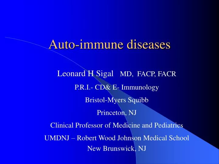 auto immune diseases