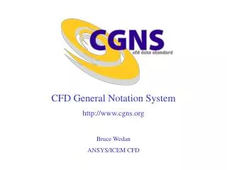 CFD General Notation System http://www.cgns.org Bruce Wedan ANSYS/ICEM CFD