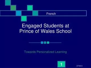 Engaged Students at Prince of Wales School