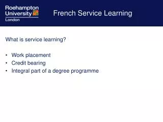 French Service Learning