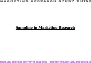 Sampling in Marketing Research