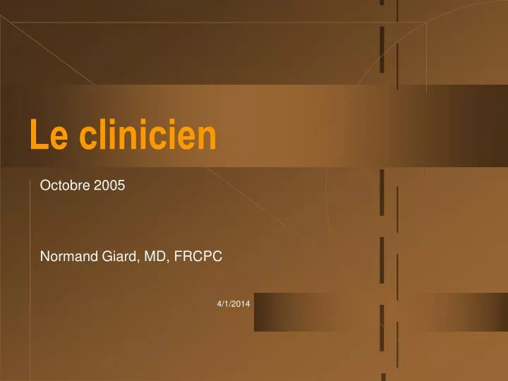 le clinicien