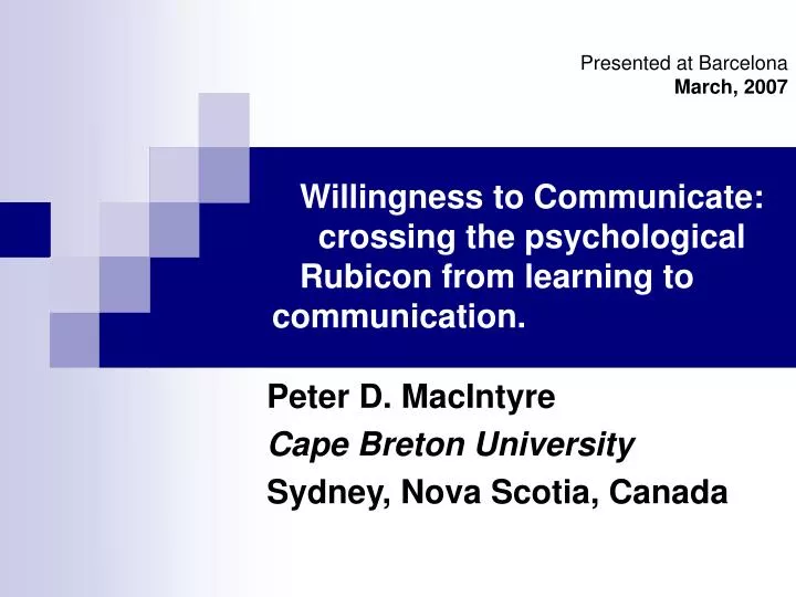willingness to communicate crossing the psychological rubicon from learning to communication