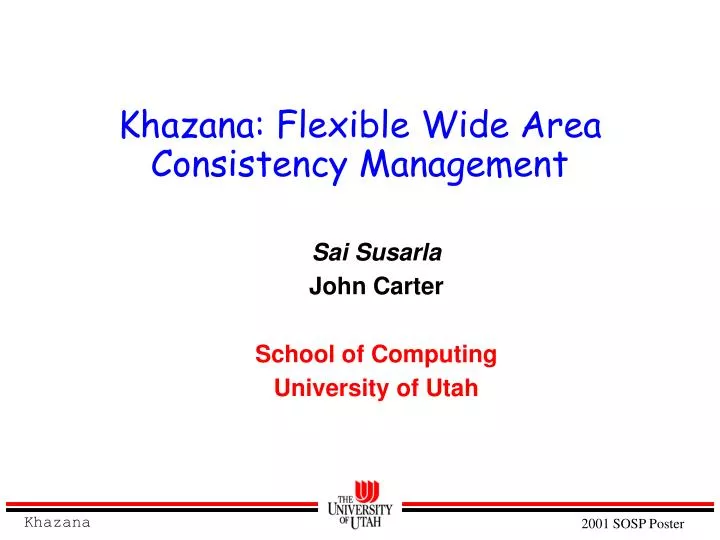 khazana flexible wide area consistency management