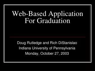 Web-Based Application For Graduation
