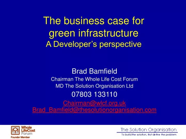 the business case for green infrastructure a developer s perspective