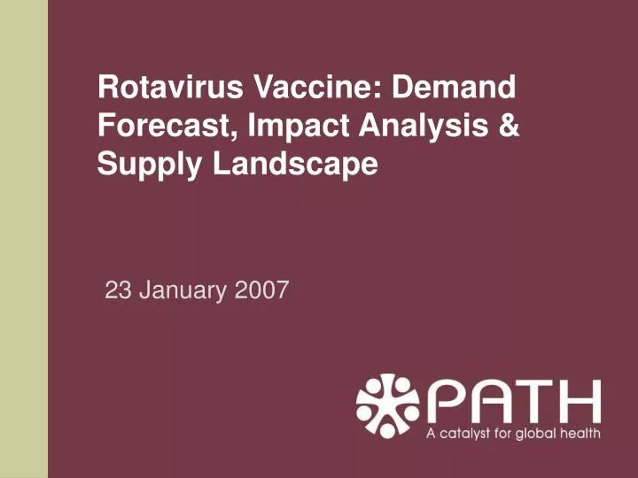rotavirus vaccine demand forecast impact analysis supply landscape