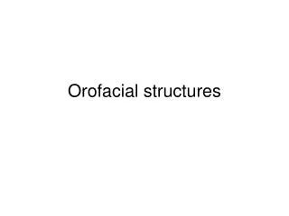 Orofacial structures