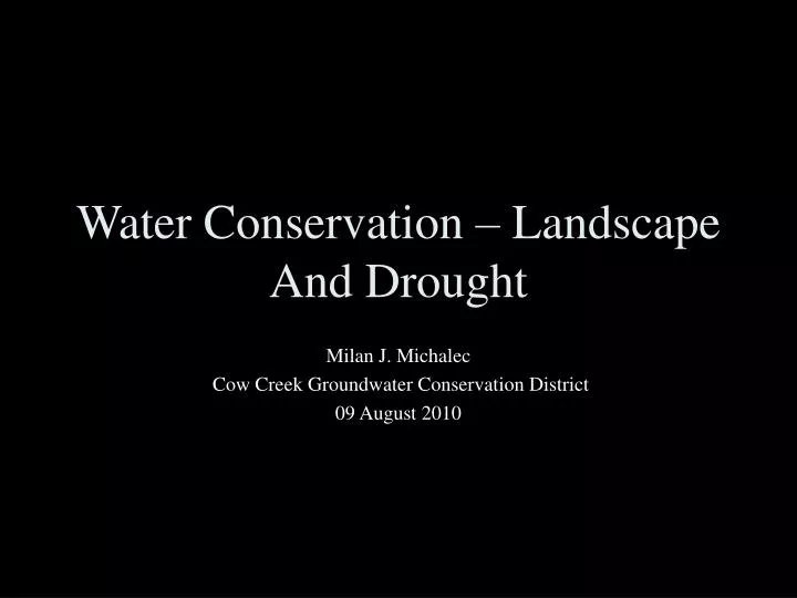 water conservation landscape and drought