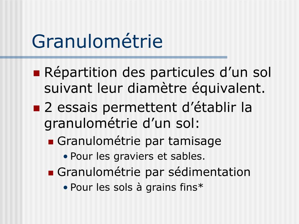 PPT - Granulométrie PowerPoint Presentation, free download - ID:512622