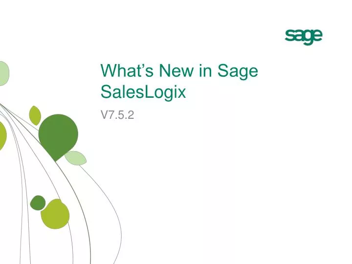 what s new in sage saleslogix
