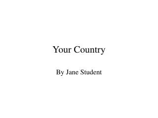 Your Country
