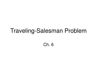 Traveling-Salesman Problem
