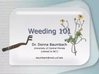 Weeding 101
