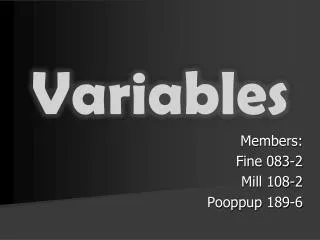 Variables