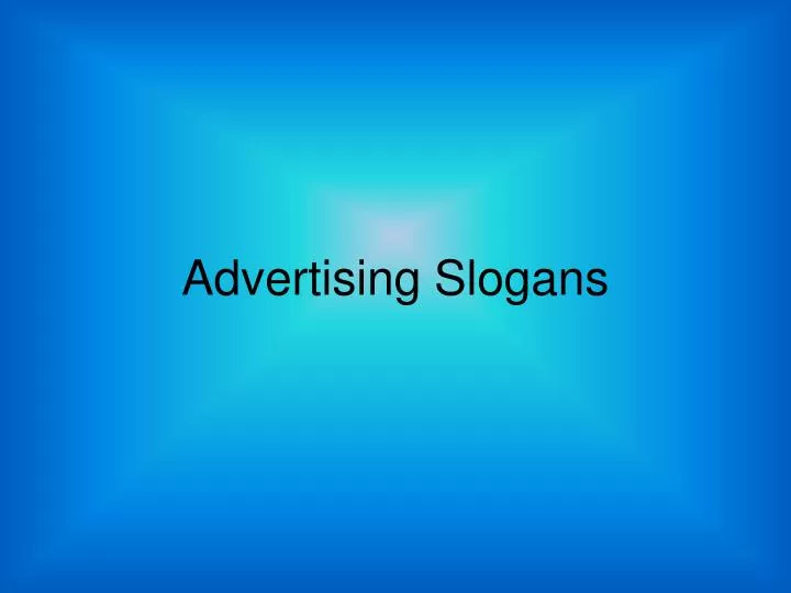 advertising slogans