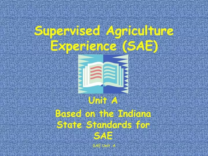 supervised agriculture experience sae