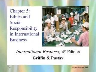 Chapter 5: Ethics and Social Responsibility in International Business