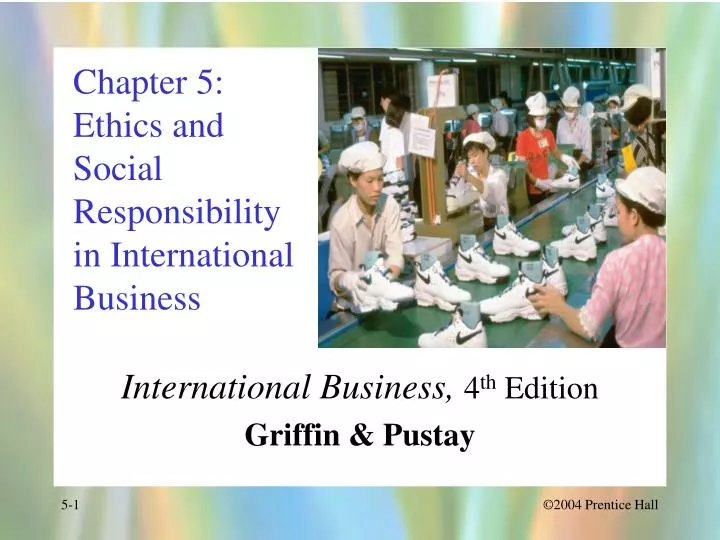 chapter 5 ethics and social responsibility in international business