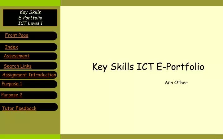 key skills ict e portfolio