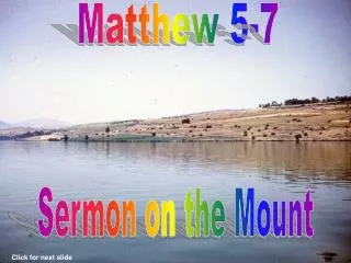 Matthew 5-7