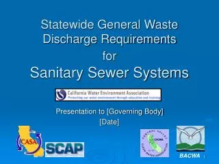 Statewide General Waste Discharge Requirements for Sanitary Sewer Systems
